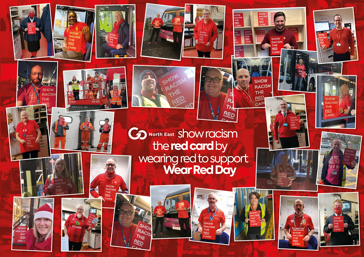 Go North East wears red to support and raise money for Show Racism the